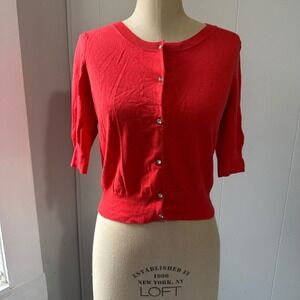 Express Red Cropped cardigan size M